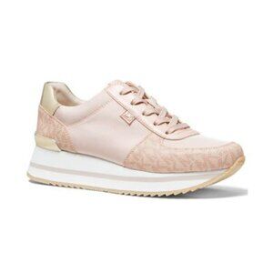 Michael Michael Kors Women's Monique Trainer Lace-up Sneakers - Ballet Pink Logo